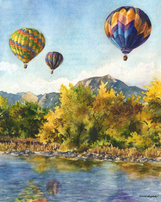Balloons at Twin Lakes by Anne Gifford