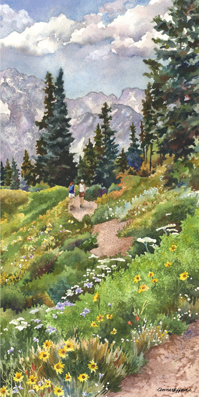 Two Hikers by Anne Gifford