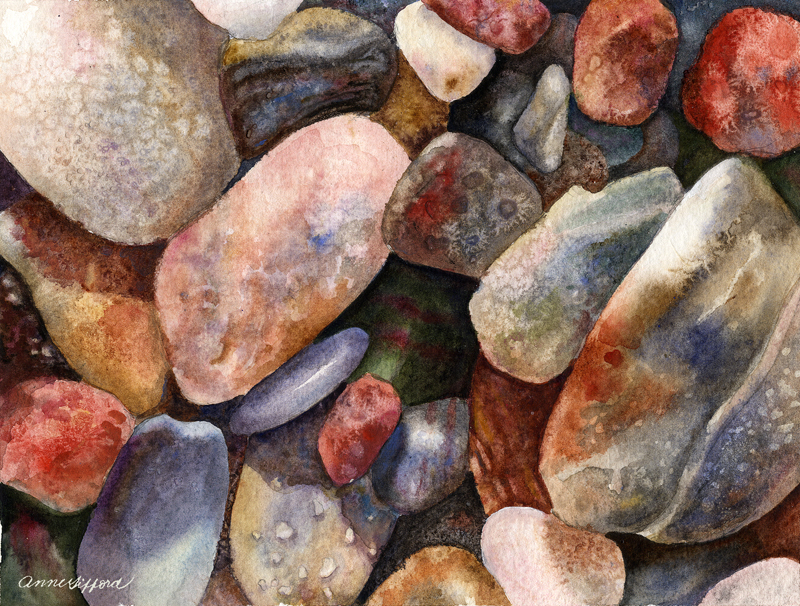 River Rocks by Anne Gifford